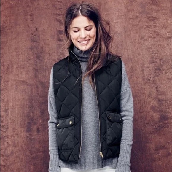 J Crew Excursion Down Vest size small Black - Picture 2 of 12